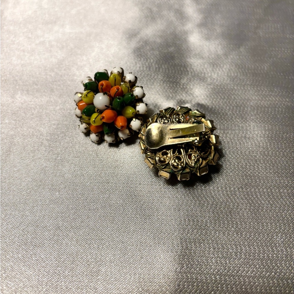 MIRIAM HASKELL EARRINGS UNMARKED - Picture 2 of 3